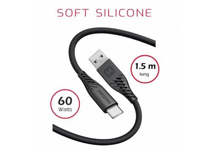 SWISSTEN DATA CABLE USB / USB-C TEXTILE 3,0M