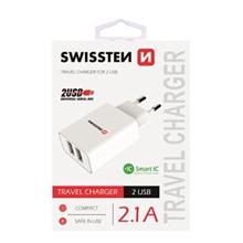 SWISSTEN SÍŤOVÝ ADAPTÉR SMART IC, CE 2x USB 2,1 A