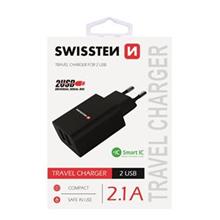 SWISSTEN SÍŤOVÝ ADAPTÉR SMART IC, CE 2x USB 2,1 A