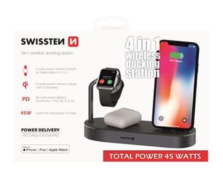 SWISSTEN WIRELESS NABÍJEČKA 4in1