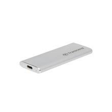 Transcend ESD260C 500GB USB 3.1 Gen2 (USB-C) Externí SSD disk (3D TLC), 520MB/R, 460MB/W, kompaktní rozměry, stříbrný