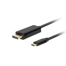 USB-C(M)->DisplayPort(M) kabel 0,5m 4K 60Hz černá  