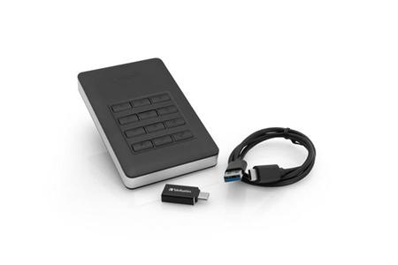 VERBATIM HDD 2.5" 1TB, KEYPAD, AES 256-bit