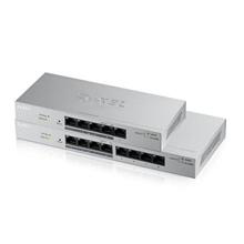 Zyxel GS1200-8HP, 8-port Desktop Gigabit Web Smart switch: 8x Gigabit metal, 4x PoE (802.3at, 30W), PoE Power budget 60