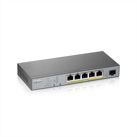 Zyxel GS1350-6HP, 6 Port managed CCTV PoE switch,