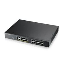 Zyxel GS1915-24EP, 24-port GbE, 12 port PoE, 130 Watt 802.3at, rackmount, Smart hybrid mode Switch, standalone 